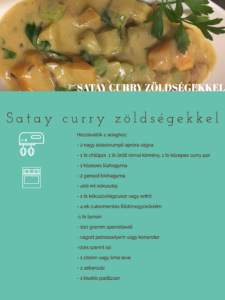 Vegán satay curry zöldségekkel